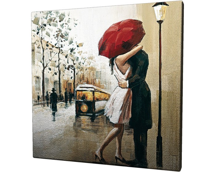 Obraz na plátně Red umbrella kiss KC042 45x45 cm