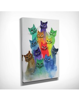 Obraz HAPPY CATS 30x40 cm vícebarevný