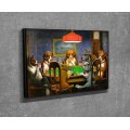 Reprodukce obrazu Poker Game 30x40 cm vícebarevná