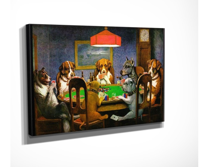Reprodukce obrazu Poker Game 30x40 cm vícebarevná