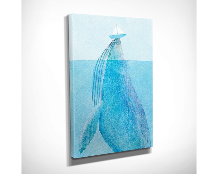 Obraz WHALE 30x40 cm modrý