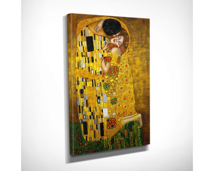 Reprodukce obrazu Polibek 30x40 cm zlatá