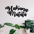 Nástěnná kovová dekorace HAKUNA MATATA černá