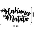 Nástěnná kovová dekorace HAKUNA MATATA černá