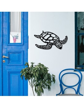 Nástěnná kovová dekorace Caretta černá