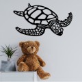 Nástěnná kovová dekorace Caretta černá