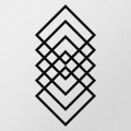 Nástěnná kovová dekorace Geometry černá