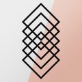 Nástěnná kovová dekorace Geometry černá