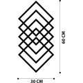 Nástěnná kovová dekorace Geometry černá