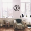 Nástěnné kovové hodiny Enzoclock S002 černé