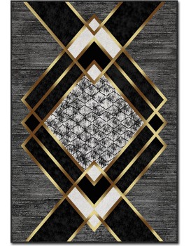 Koberec Gogo 160x230 cm černý/zlatý