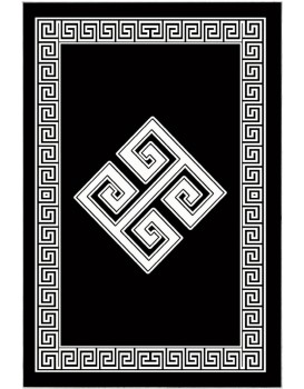 Sada 2 kusů koupelnových předložek Labyrinth černá