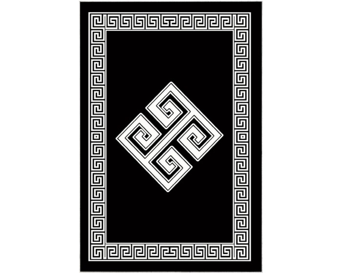 Sada 2 kusů koupelnových předložek Labyrinth černá