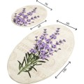 Sada 2 kusů koupelnových předložek Lavender béžová
