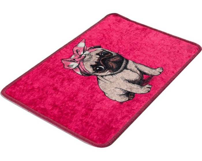 Koupelnová předložka Pug DJT 40x60 růžová