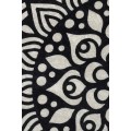 Koupelnový kobereček Kozzy 100 cm bílo-černý