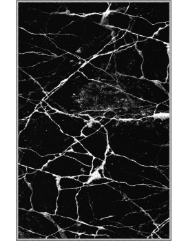 Koberec Black Marble 80x150 cm černý