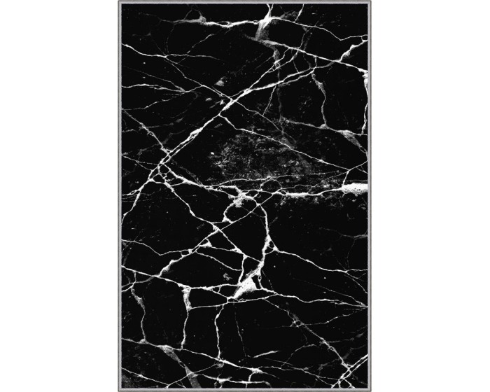 Koberec Black Marble 80x150 cm černý