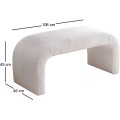 Taburet NU BENCH bílý
