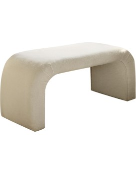 Taburet NU BENCH Teddy bílý