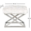 Taburet CAPRAZ Plush bílý