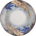 Porcelánová sada 24 ks talířů BlueEarth bílá/modrá