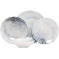 Porcelánová sada 24 ks talířů Pearl bílá/šedá