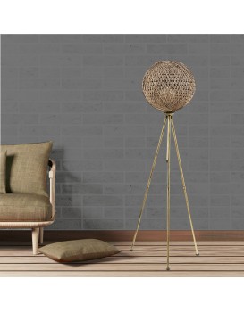 Stojací lampa Pied 138 cm zlatá