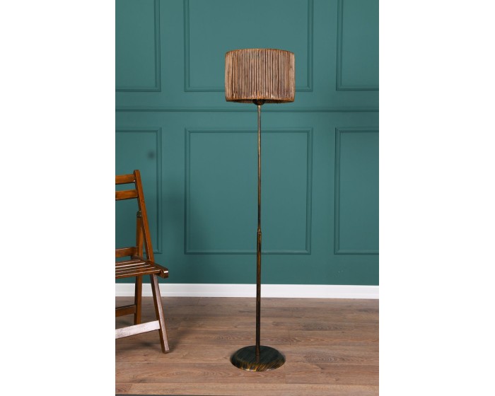 Stojací lampa Prove 165 cm černo-zlatá