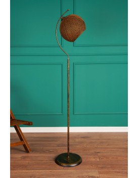 Stojací lampa Povimento 165 cm oranžovo-zlatá