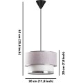 Závěsný lustr Cake světle šedý/stříbrný
