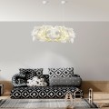 Závěsný lustr Serenity 90 cm bílý