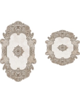Sada 2 kusů koupelnových předložek QueensBathroom béžová