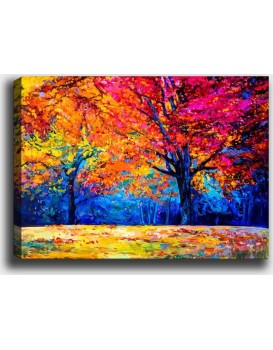 Obraz PODZIMNÍ STROMY 70x100 cm vícebarevný