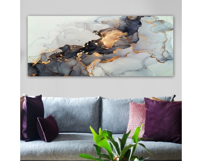 Obraz Zlatý mramor 120x50 cm