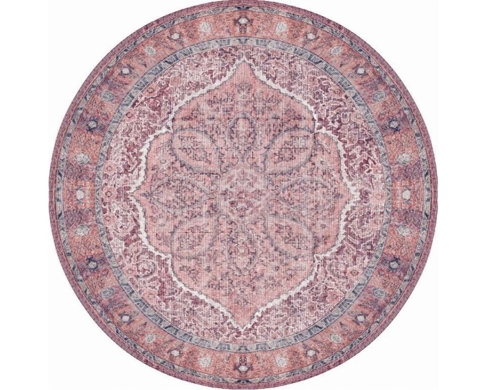 Kulatý koberec Blues Chenille 230 cm červený