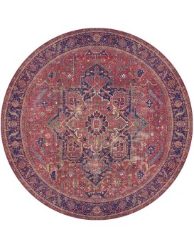 Kulatý koberec Blues Chenille 150 cm červený