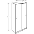Šatní skříň Swed 94 cm bílá