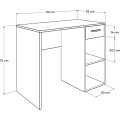 Psací stůl Cesma 90 cm bílý