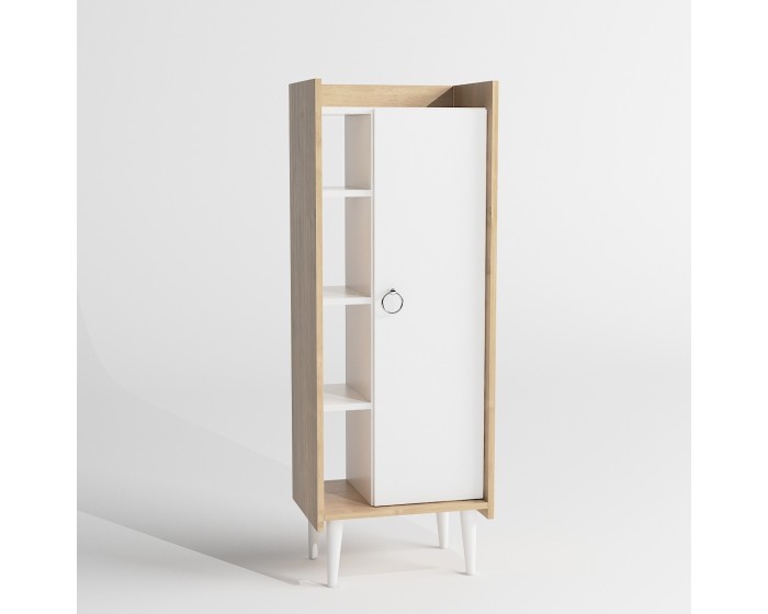 Koupelnová skříňka Mirage 50 cm bílá/hnědá