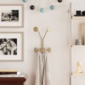 Nástěnný kovový háček Giraffe 24 cm zlatý