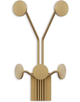 Nástěnný kovový háček Giraffe 24 cm zlatý