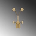 Nástěnný kovový háček Giraffe 24 cm zlatý