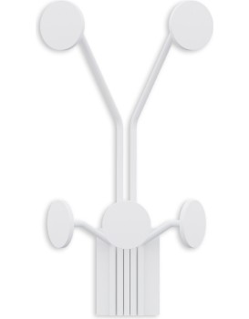 Nástěnný kovový háček Giraffe 24 cm bílý