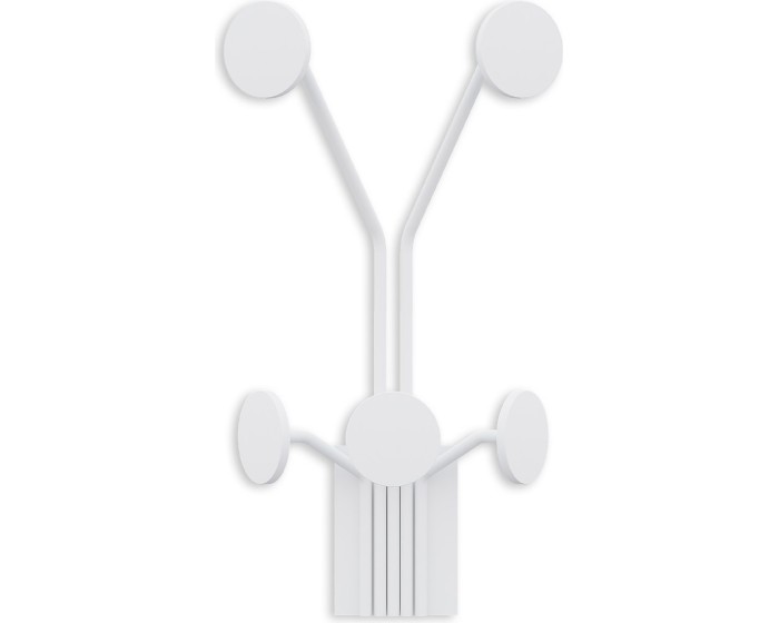 Nástěnný kovový háček Giraffe 24 cm bílý