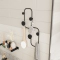 Nástěnný kovový věšák Ladybug 26 cm černý