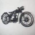 Nástěnná kovová konstrukce Cafe Racer černá