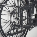 Nástěnná kovová konstrukce Cafe Racer černá