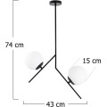 Stropní svítidlo Dolunay IV černé