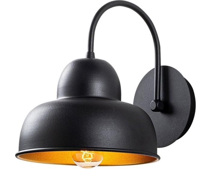 Nástěnná lampa Berceste I černá